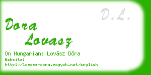 dora lovasz business card