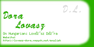 dora lovasz business card